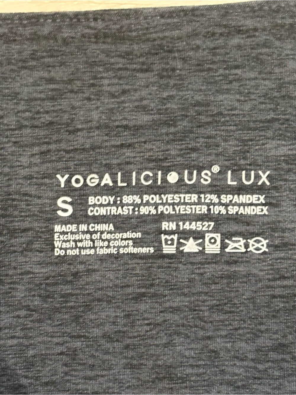 Yogalicious Women’s Dark Grey High Rise Leggings Size Small Activewear - Picture 6 of 6